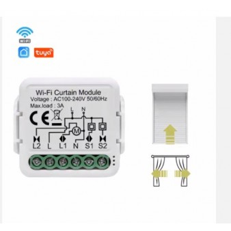 Tuya Smart Mini Curtain Switch module with mounting clip